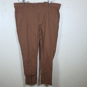 Murano Men's Dress Pants Evan Fit SLIM FIT Grey Front 42x32 Tapered Chino